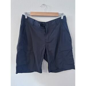 REI Co-Op Shorts Womens size 8 Cargo Dark Gray Hiking Lightweight Nylon Belted